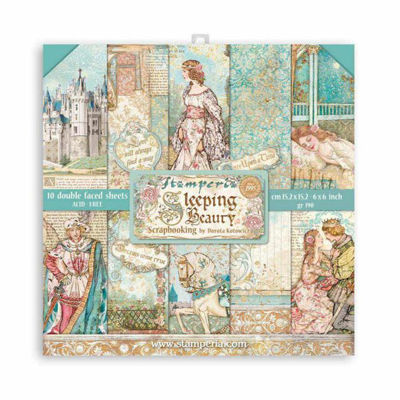 SLEEPING BEAUTY -  Stamperia Double-Sided Paper Pad 6