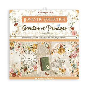 Garden of Promises, Stamperia, Scrapbooking paper Extra small Pad 10 sheets  6"X6"