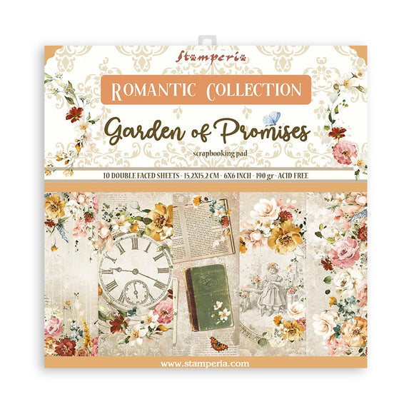 Garden of Promises, Stamperia, Scrapbooking paper Extra small Pad 10 sheets  6