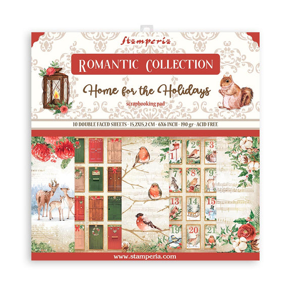 Stamperia Romantic HOME for The Holidays -   Stamperia Double-Sided Paper Pad 6