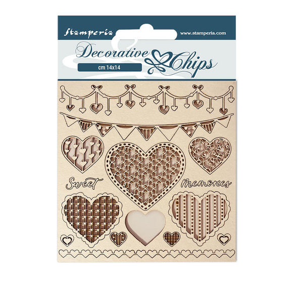 Decorative Chips cm 14x14 - DayDream hearts