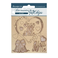 Decorative chips cm 14x14 - You and me Save the date