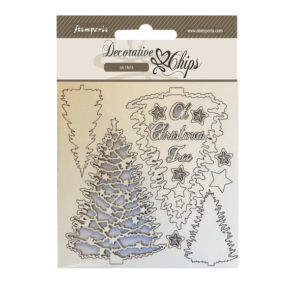 Stamperia, Decorative chips cm 14x14 - Christmas tree
