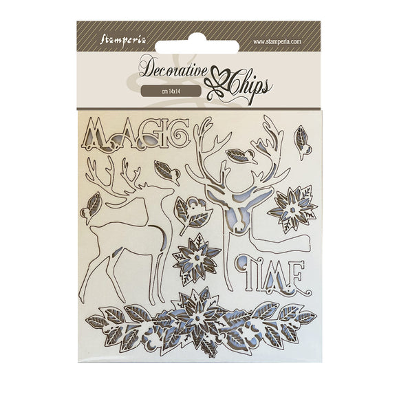 Stamperia, Decorative chips cm 14x14 - Magic time