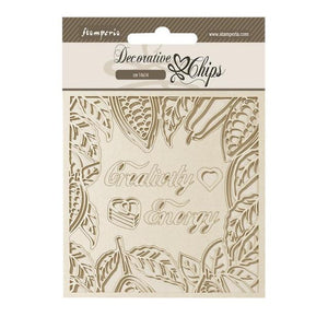 Stamperia Decorative chips cm 14x14 - Coffee and Chocolate creativity energy