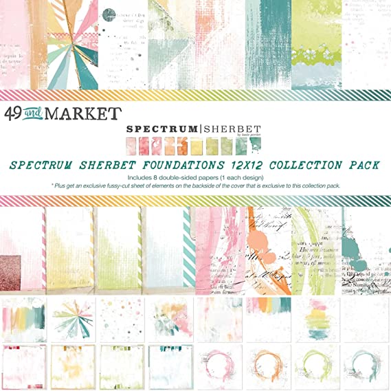 49 and Market, Spectrum Sherbet foundations 12x12 paper pack