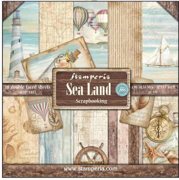 Sea Land, Stamperia Double-Sided Paper Pad 12