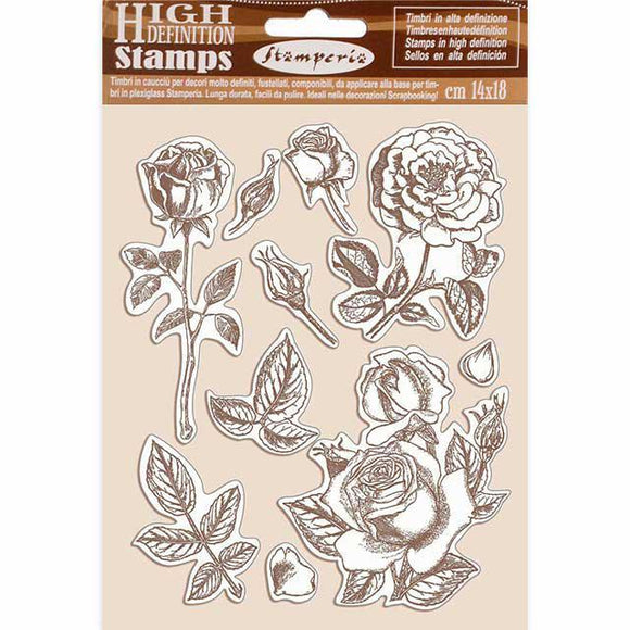Stamperia * HD Natural Rubber Stamp * PASSION Rose * WTKCC198