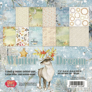 Winter DREAM, Craft and You Design, Paper Set of 12 sheets 12x12" (200gsm)