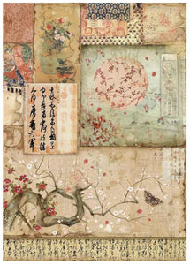 Stamperia Rice Paper Sheet A4 Oriental Garden