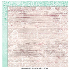 Yesterday , 12x12 Single sheet, Double sided scrapbooking paper - Lemoncraft 06