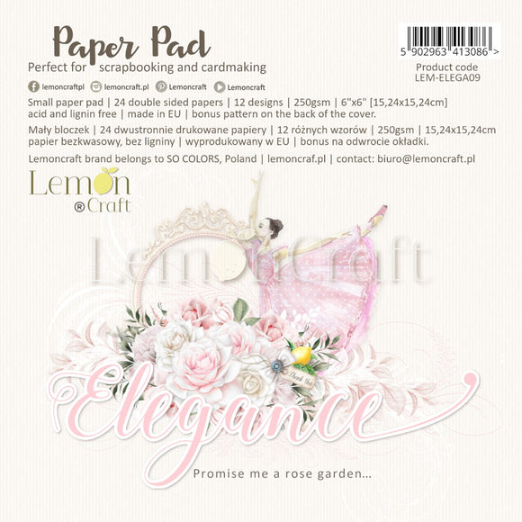 Elegance - Pad scrapbooking papers 6x6- Lemoncraft