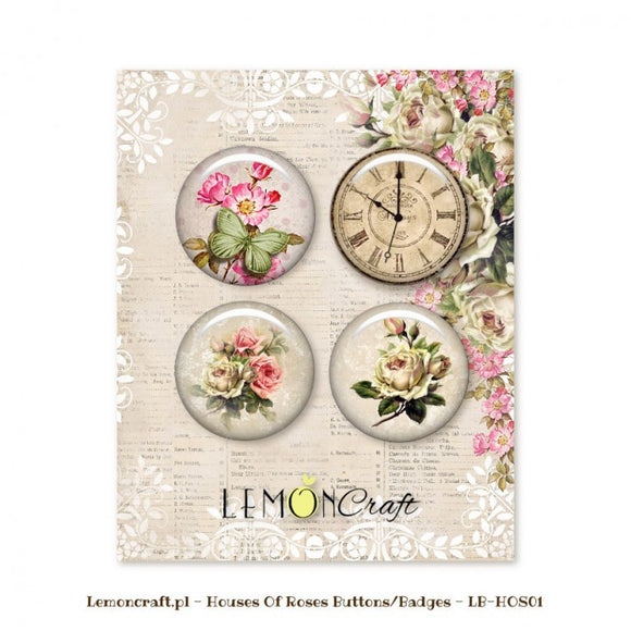House Of Roses Buttons / Badges- Lemoncraft