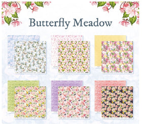 Scrapboys  *** BUTTERFLY MEADOW *** 12x12  Double Sided Designer Scrapbooking Single Sheet , Cardstock