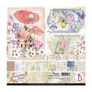 Ciao Bella, Enchanted Land Paper Pad 8"x8" 12/Pkg + 1 Free deluxe sheet