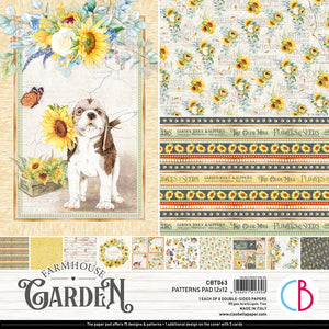 Ciao Bella, Farmhouse Garden Patterns paper pad 12x12 8/Pkg