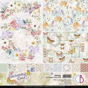 Ciao Bella, Enchanted Land Patterns paper pad 12x12 8/Pkg