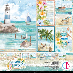 Ciao Bella, Summer Breeze collection scrapbooking Paper Pad 12"x12" 12/Pkg