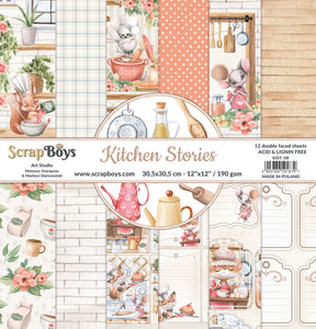 Kitchen Stories, scrapboys, 12 double sided 12x12, scrapbooking paper pack