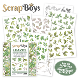 LEAVES Pop-Up pack for fussy cutting, Scrapboys 24 double sided 6x6