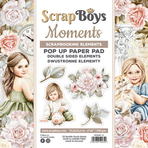 Moments Pop-Up, Scrapboys 24 double sided 6x6, scrapbooking paper pack