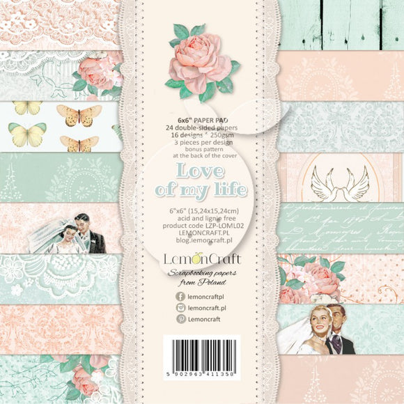 Love of my life 6x6 Pad of scrapbooking papers - Lemoncraft