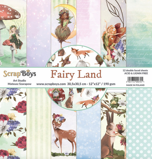Fairy Land, scrapboys, 12 double sided 12x12, scrapbooking paper pack